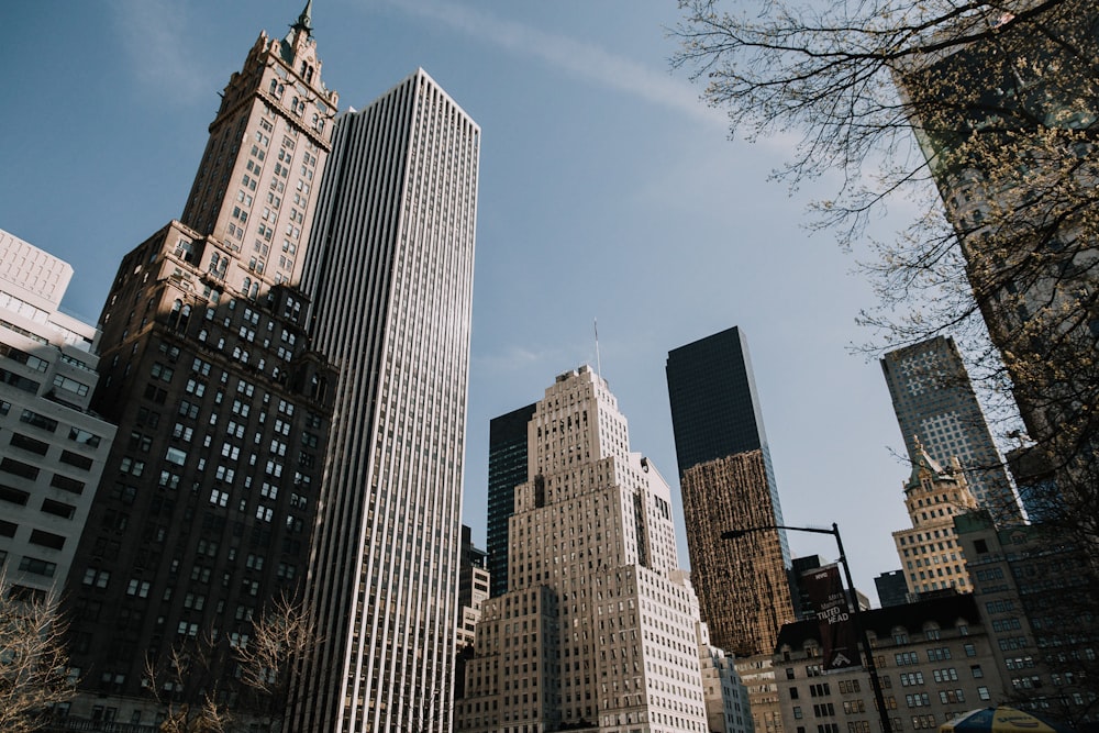 a group of tall buildings