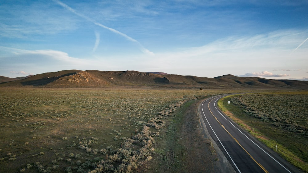 a road in a field