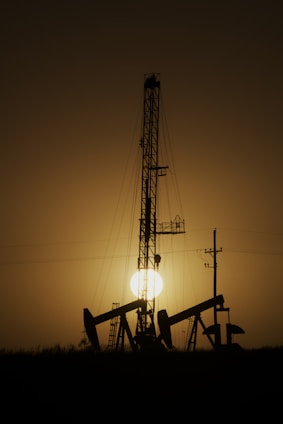 a silhouette of a tower