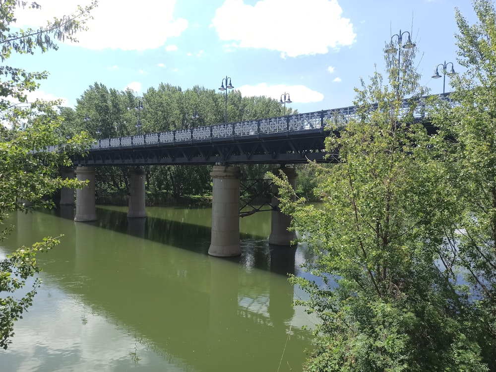 a bridge over a river