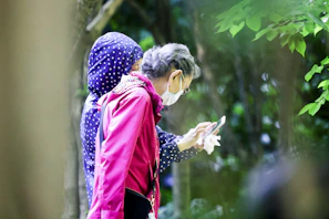 a man and woman in garment