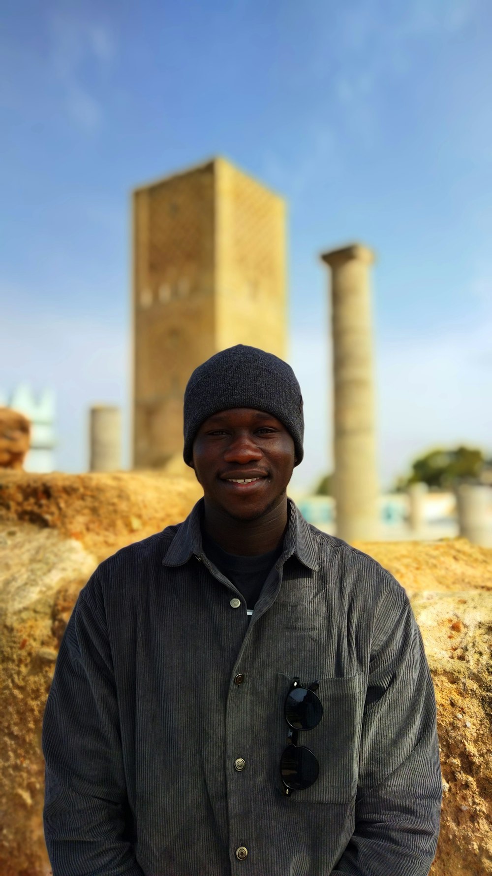 a man smiling for the camera