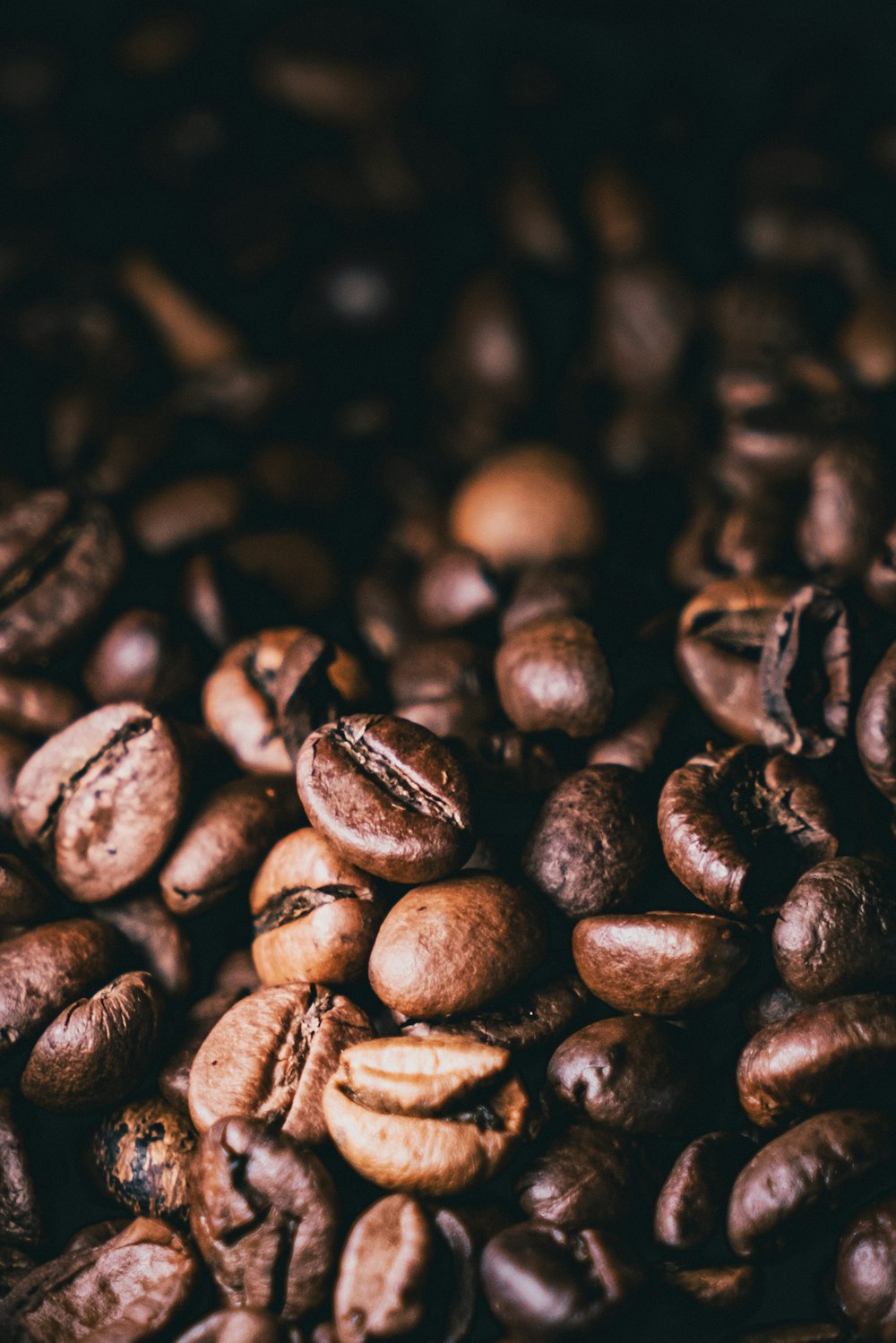 a pile of coffee beans