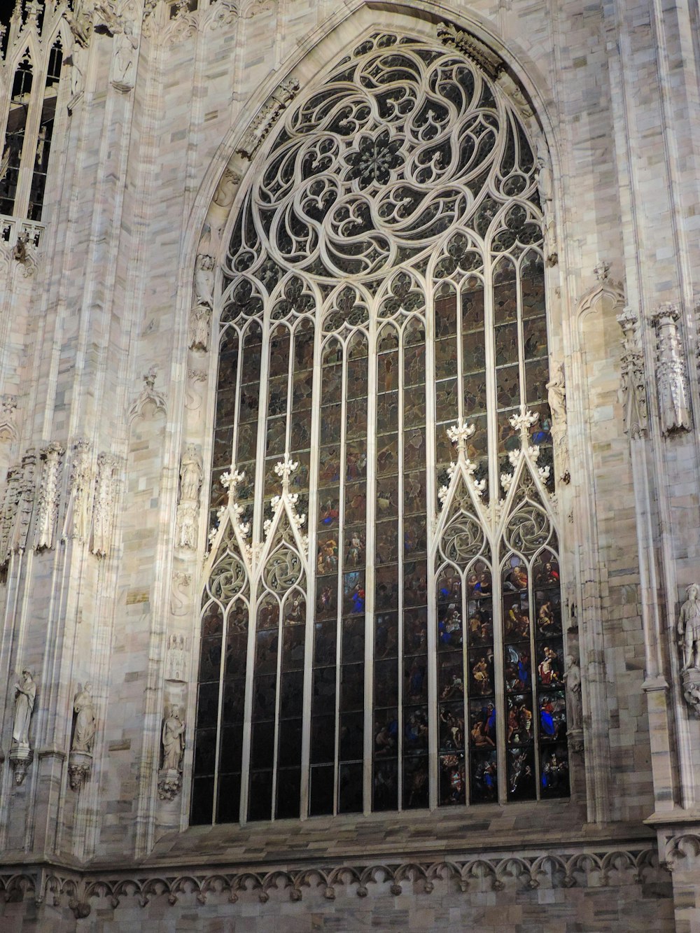 a large ornate window