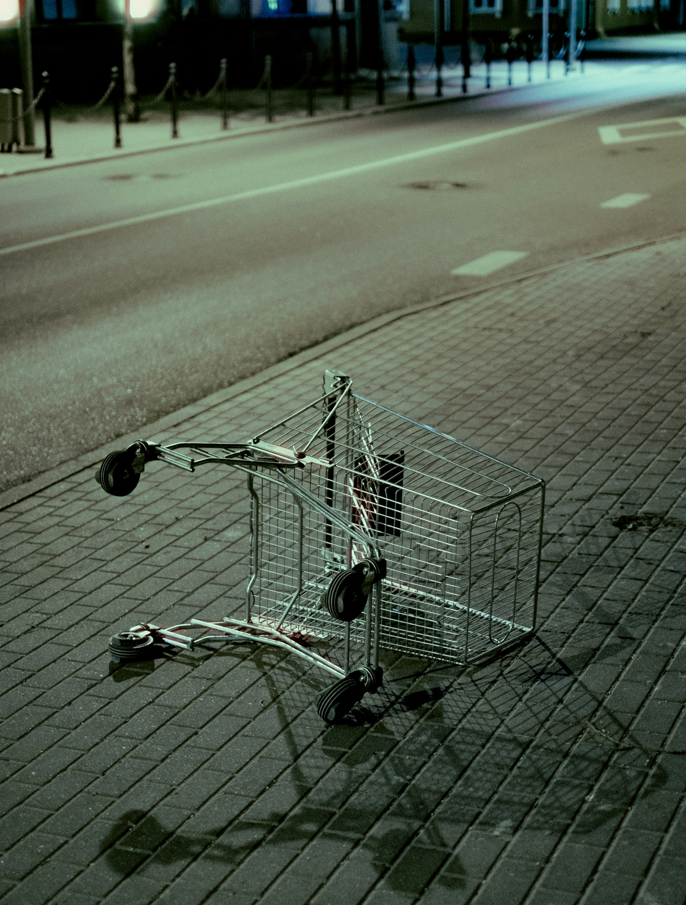 Shopping cart in the streets of Kaunas