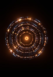 a circular object with lights