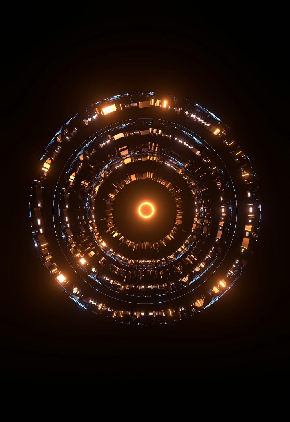 Un objet circulaire avec des lumières