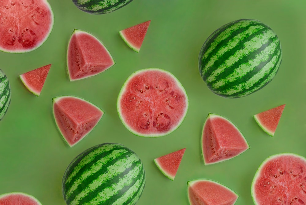 a group of watermelons