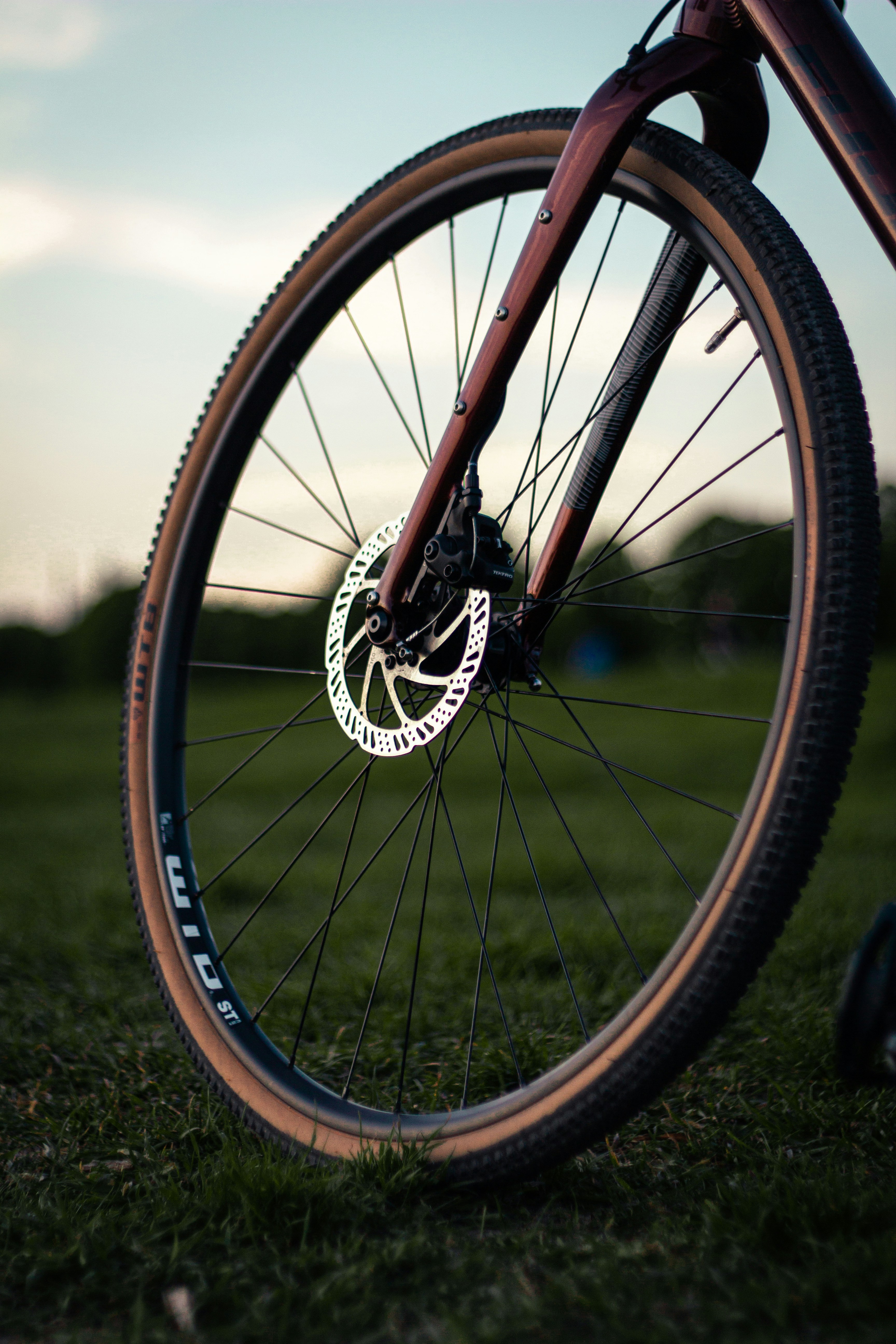 a bicycle with a black frame