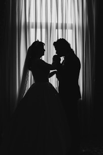 a man and woman kissing