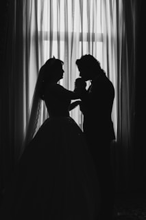 a man and woman kissing