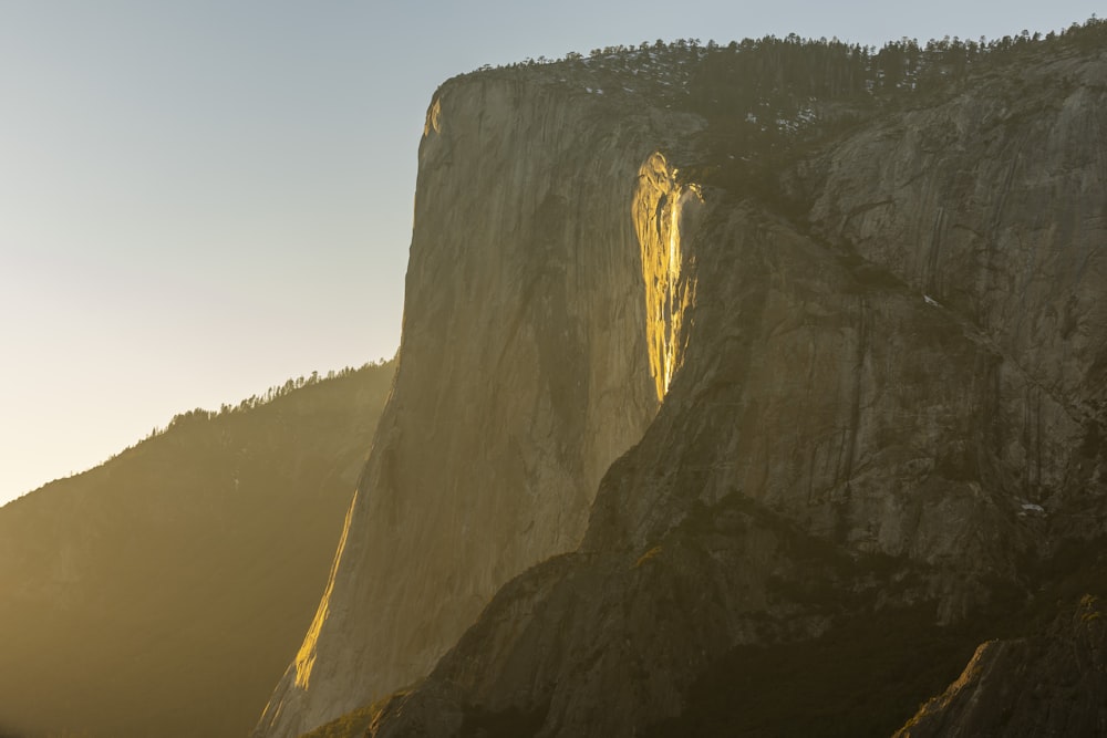 a large rocky mountain