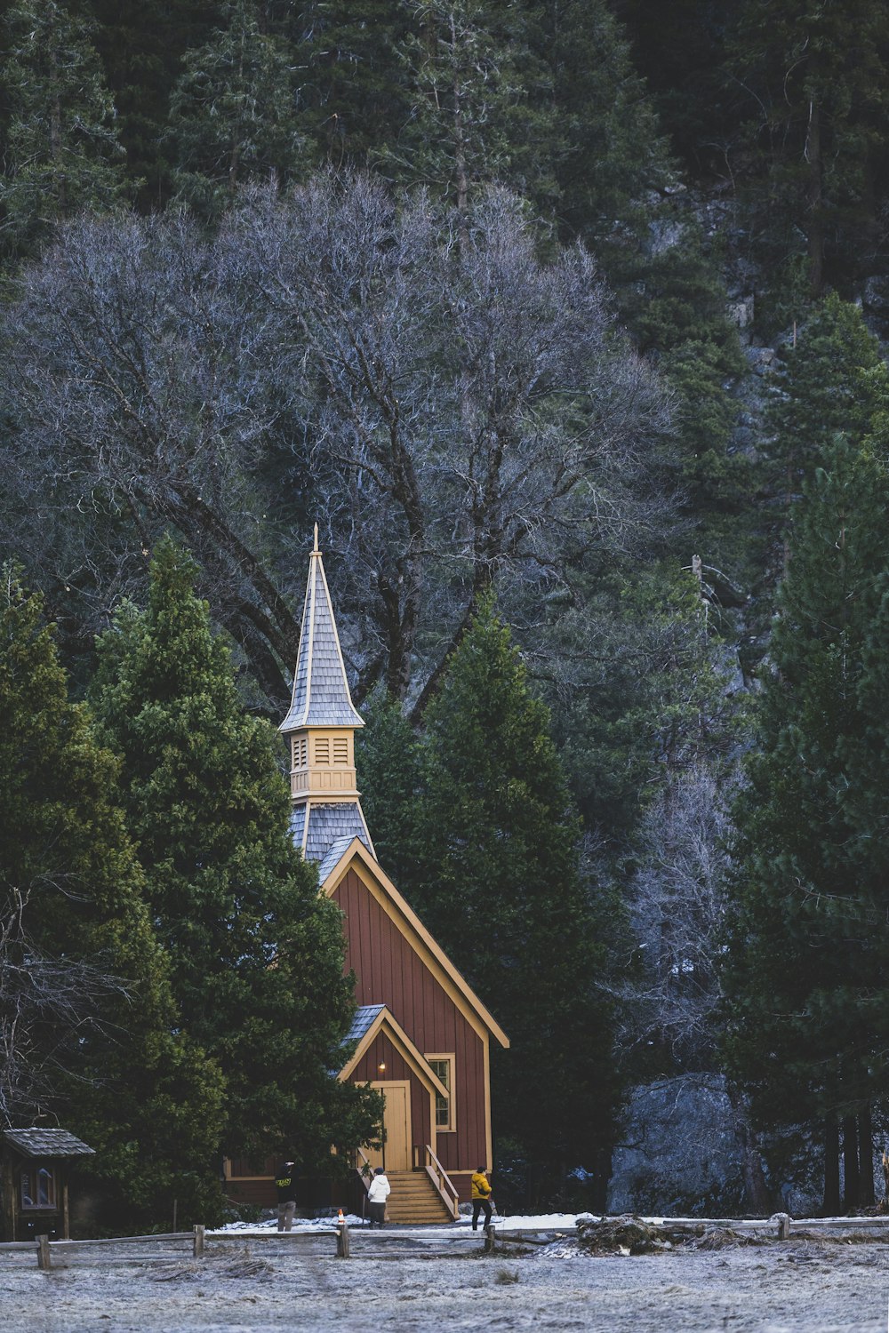 a church in the woods