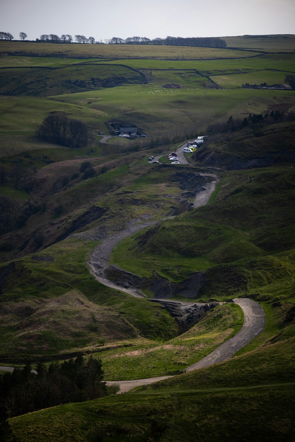 a high angle view of a landscape