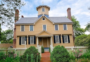 a house with a large front yard