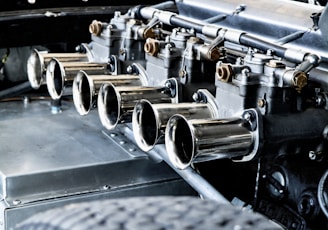 a close-up of a car engine