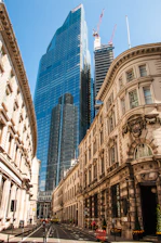 a street with tall buildings on either side of it
