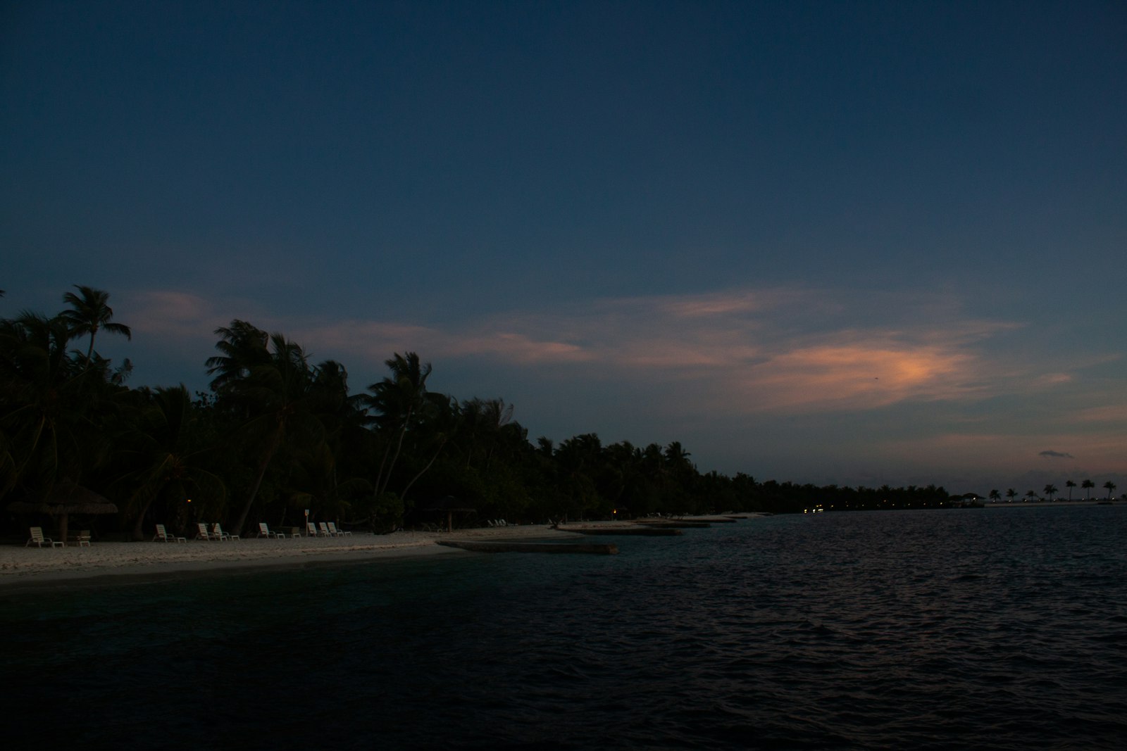 Bahamas beach at dusk