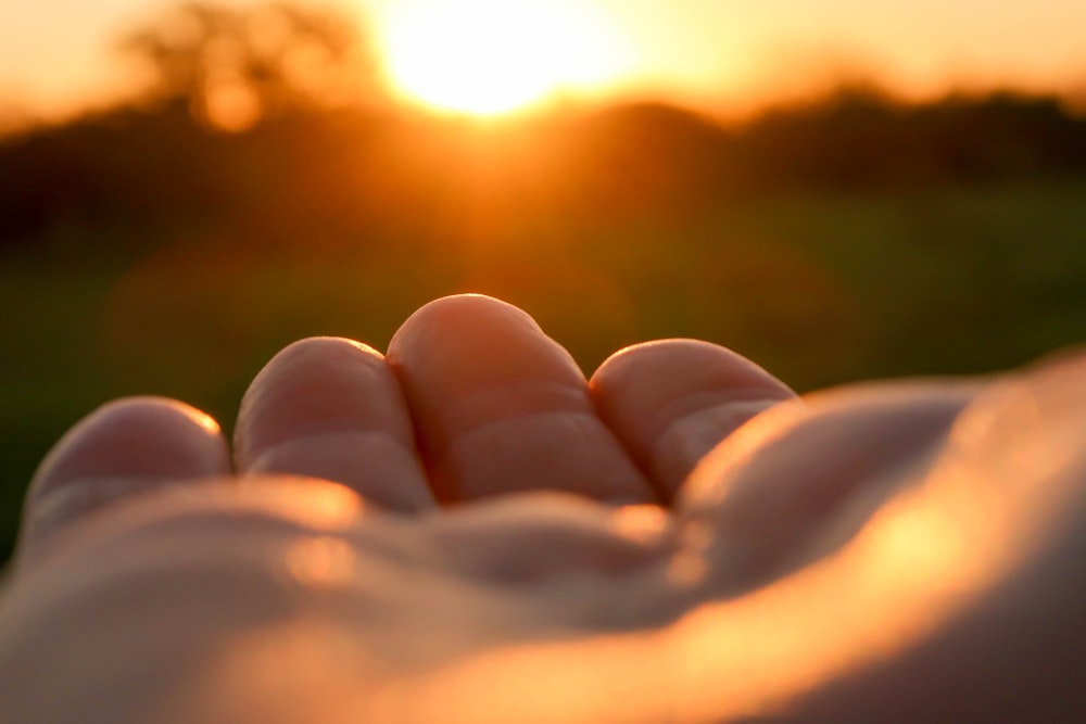 a close up of a hand