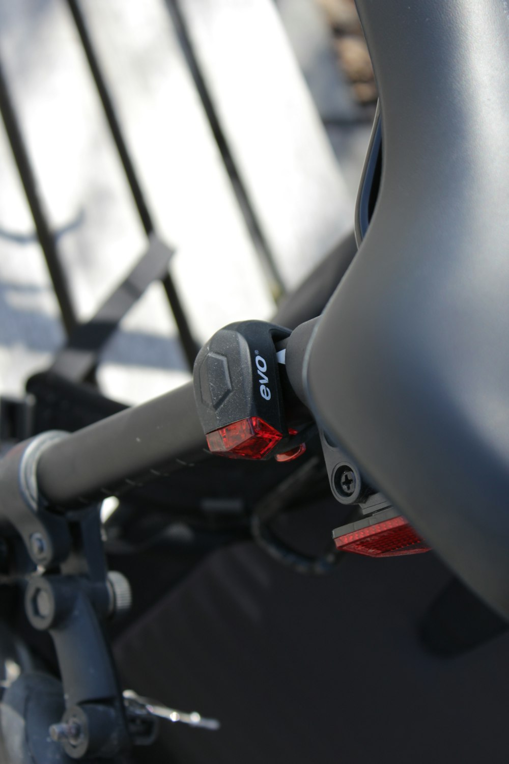 a close up of a bicycle handlebars