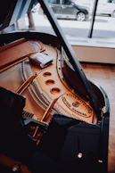 interior of steinway and sons grand piano