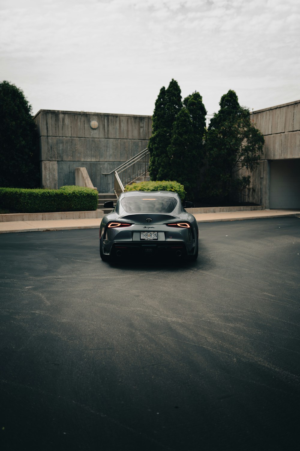 a car parked on a street