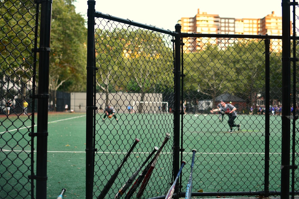 a group of people playing football