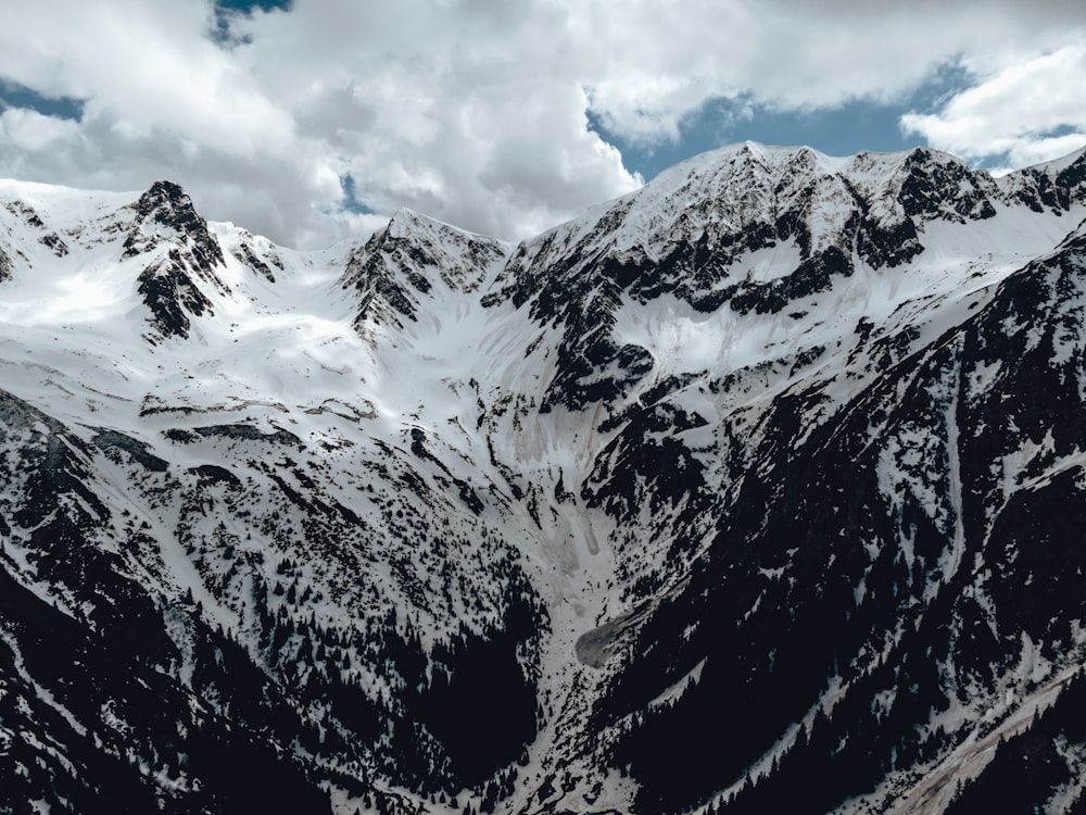 a mountain covered in snow