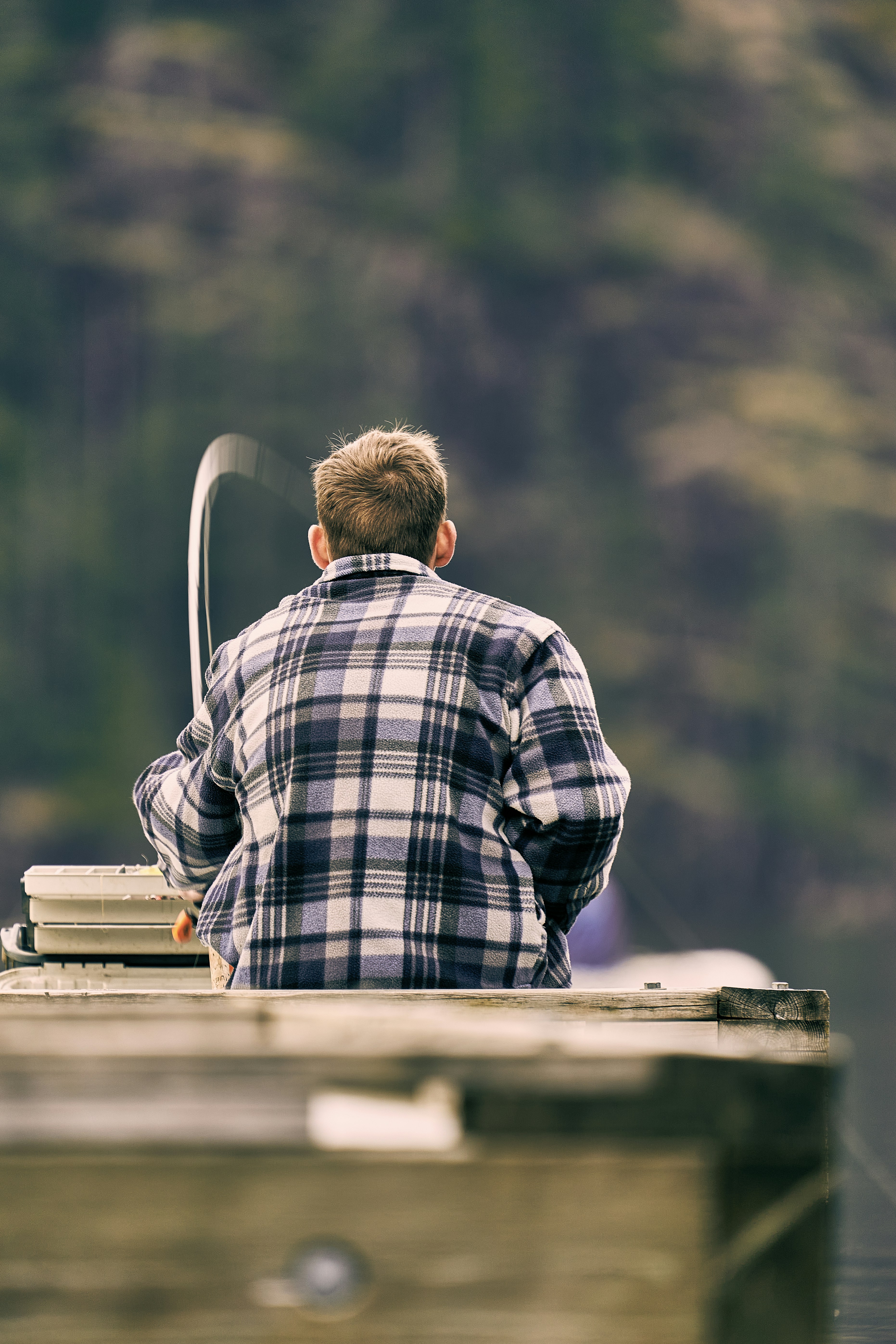 a man sitting on a bench
