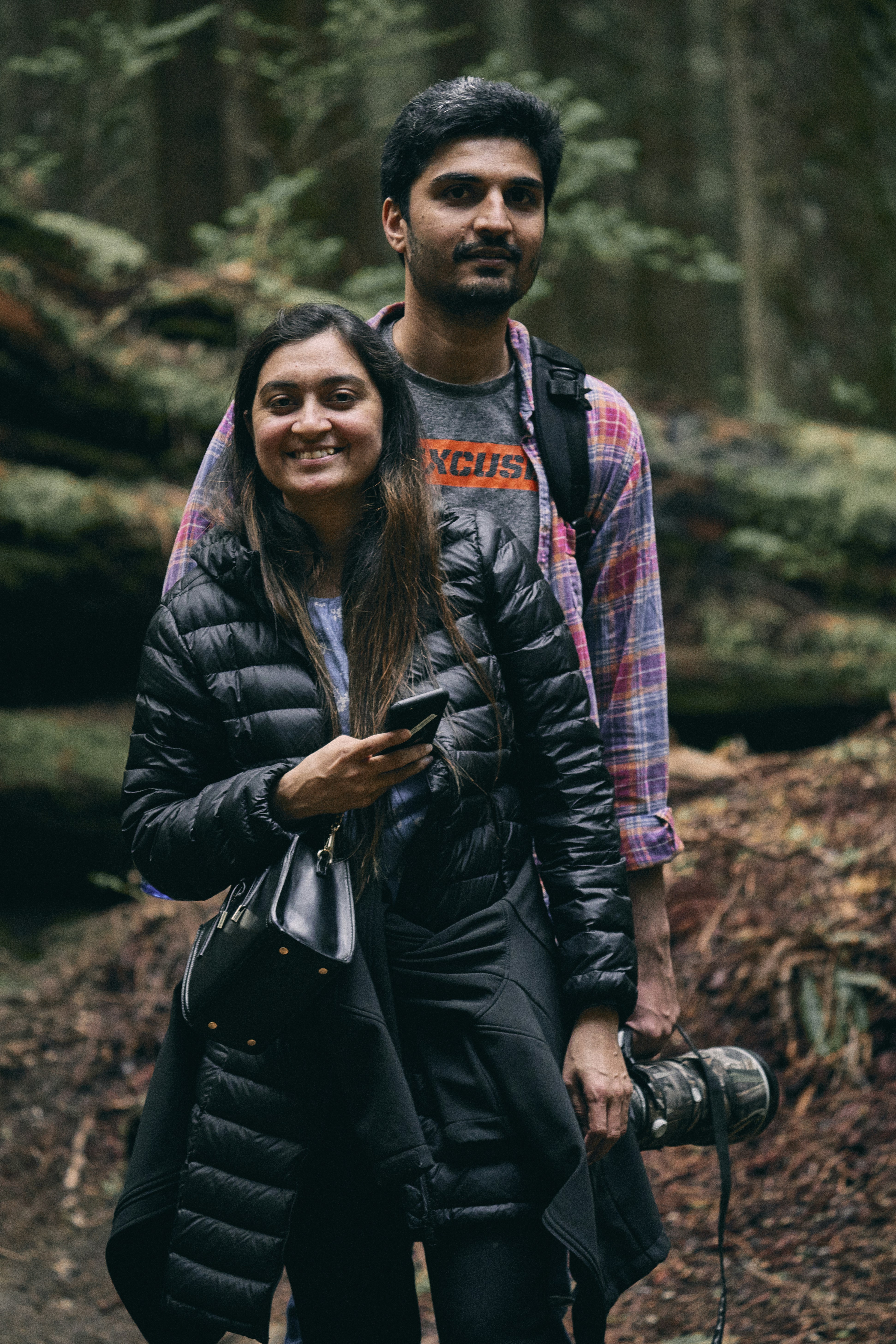 a man and woman posing for a picture