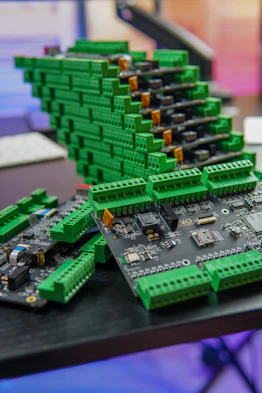 a close-up of a circuit board