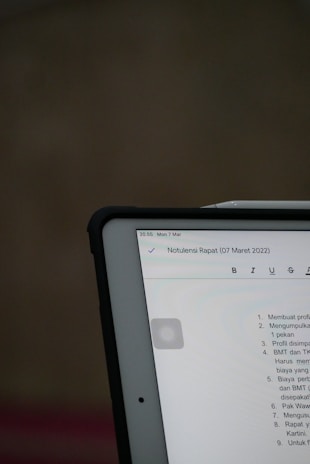 A digital device displaying one of the downloadable leadership tools designed for senior living managers.