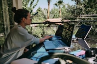 a person using a laptop