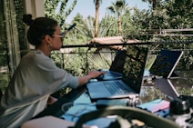 a person using a laptop