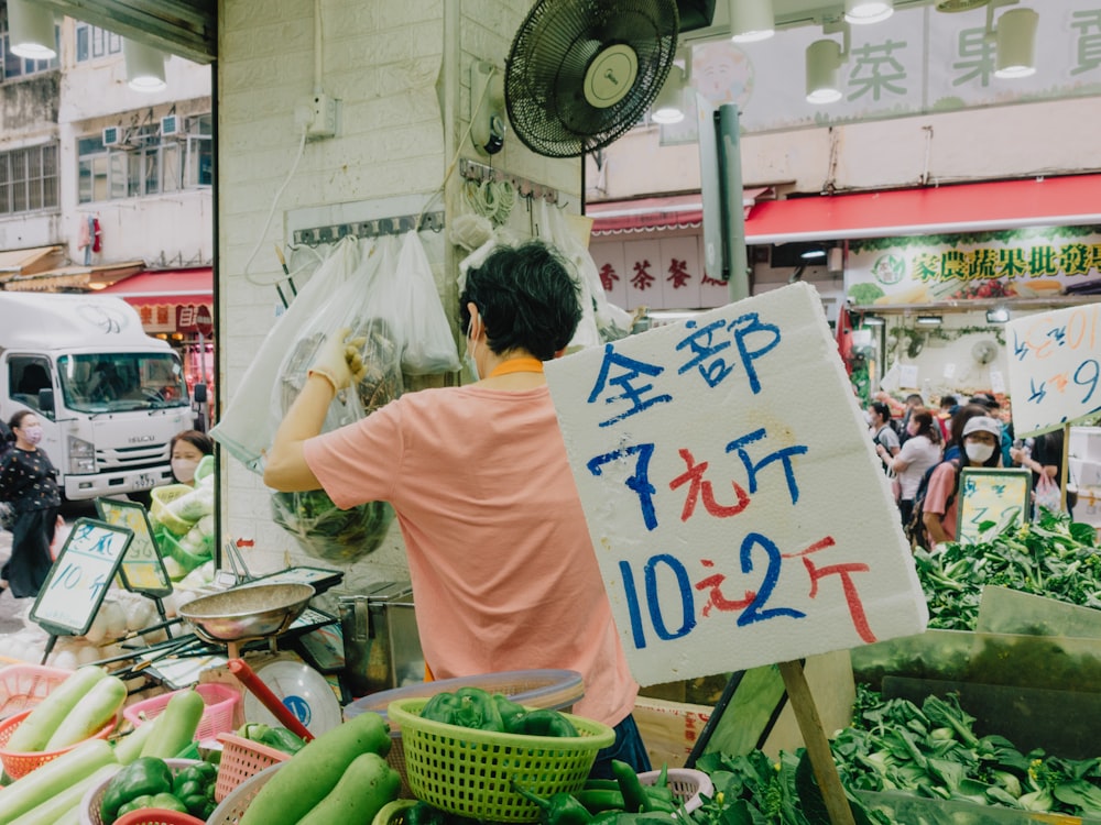 a person holding a sign