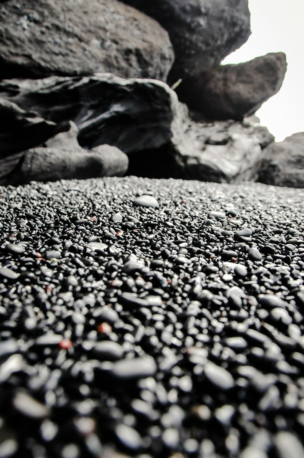 a close up of a rock