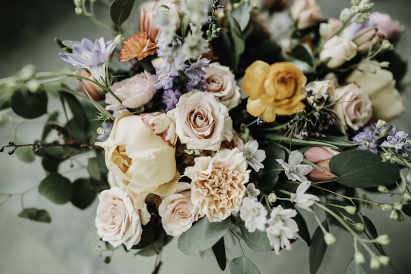 Bouquet di fiori in primo piano