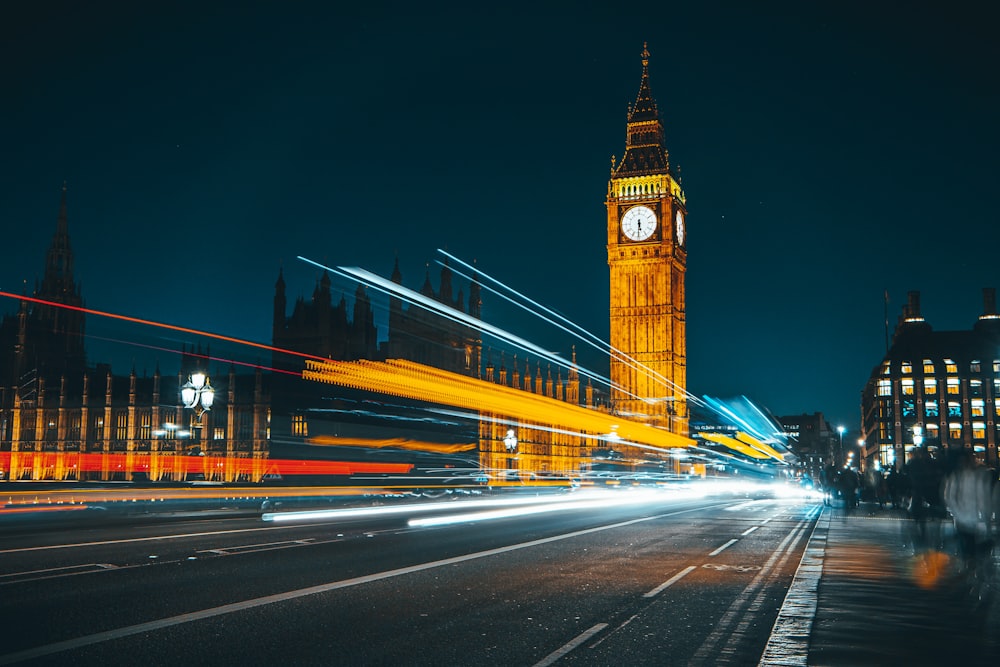 a bridge with a clock tower