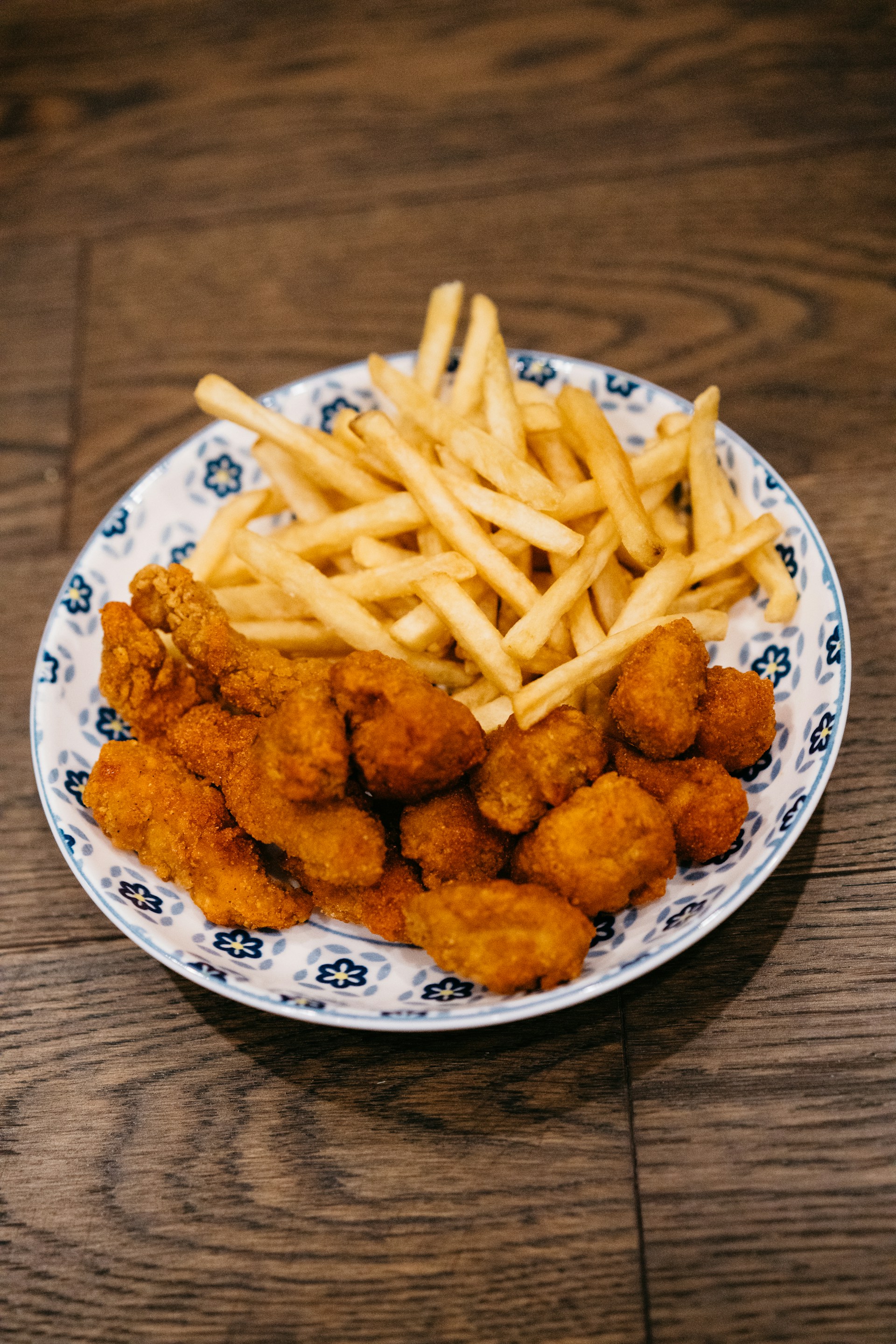 a plate of fried food