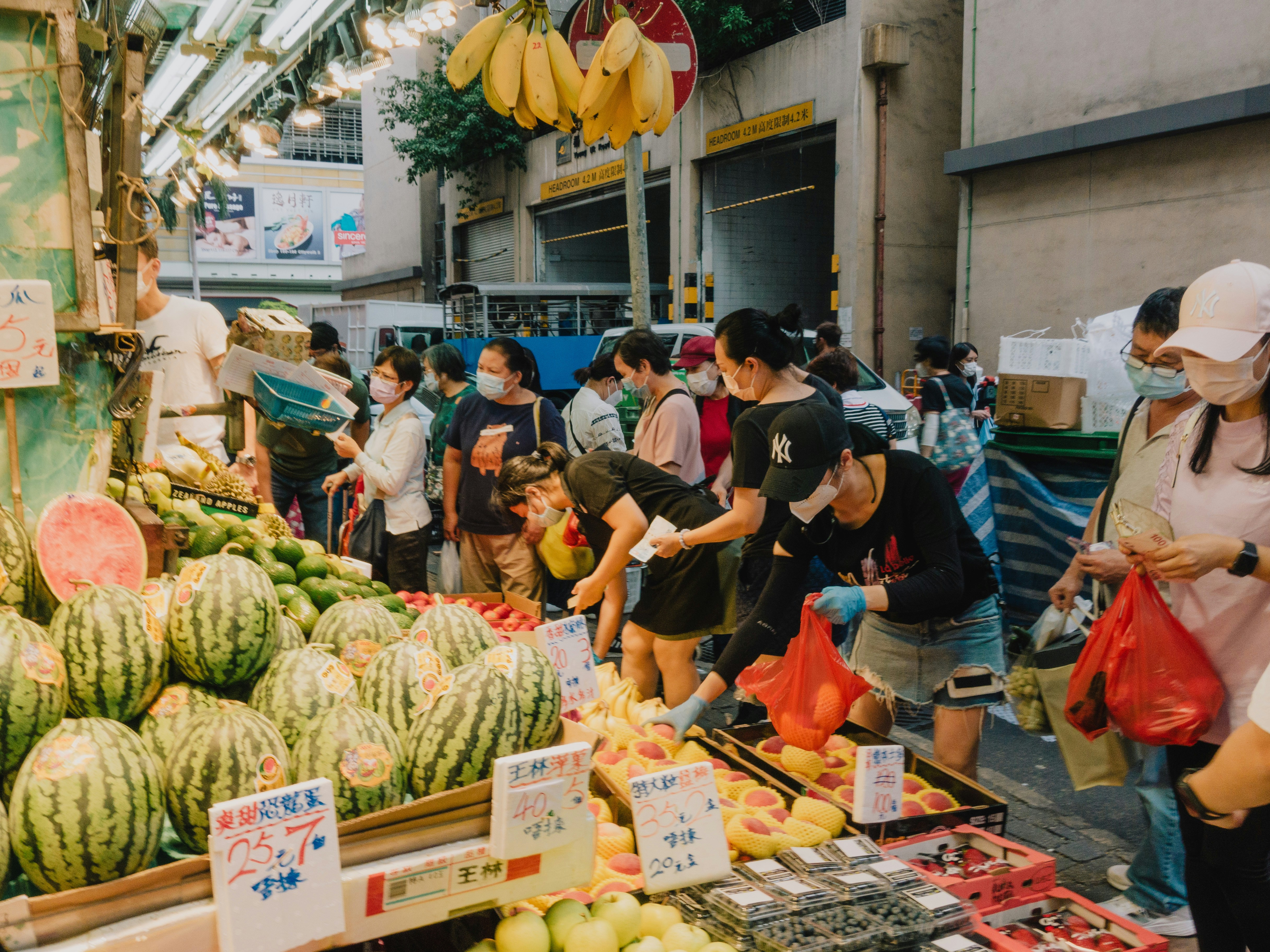 people shopping at a market