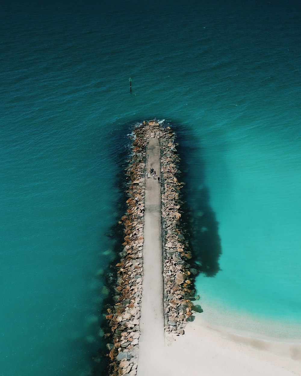 a person standing on a beach