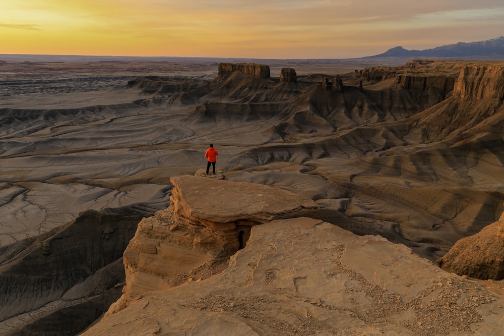 a canyon with a mountain in the background