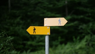 a sign with a couple of people on it