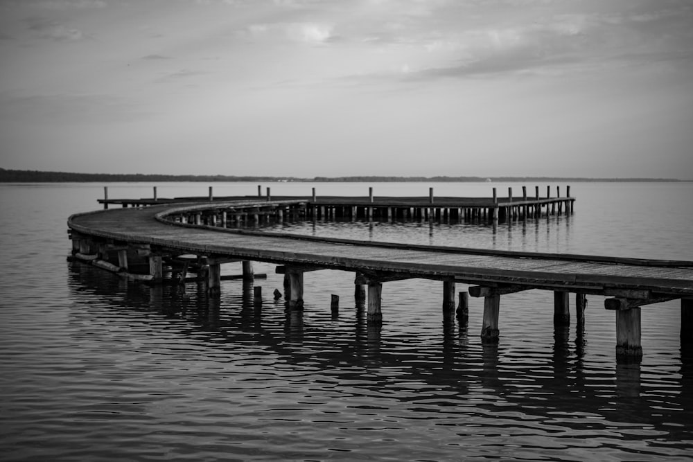 a long dock over water