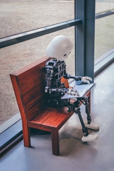 a robot on a table