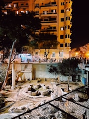 Detailed aerial view of an archaeological excavation alongside a new road