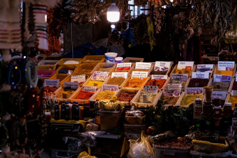 a table full of food