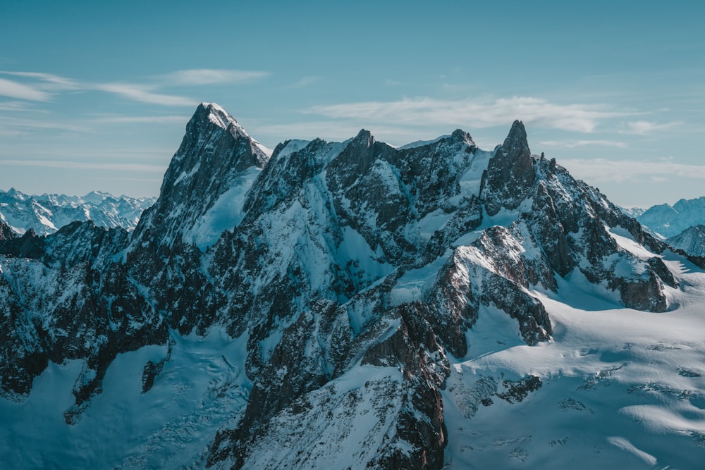 a snowy mountain range