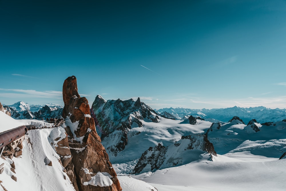 uma cordilheira nevada