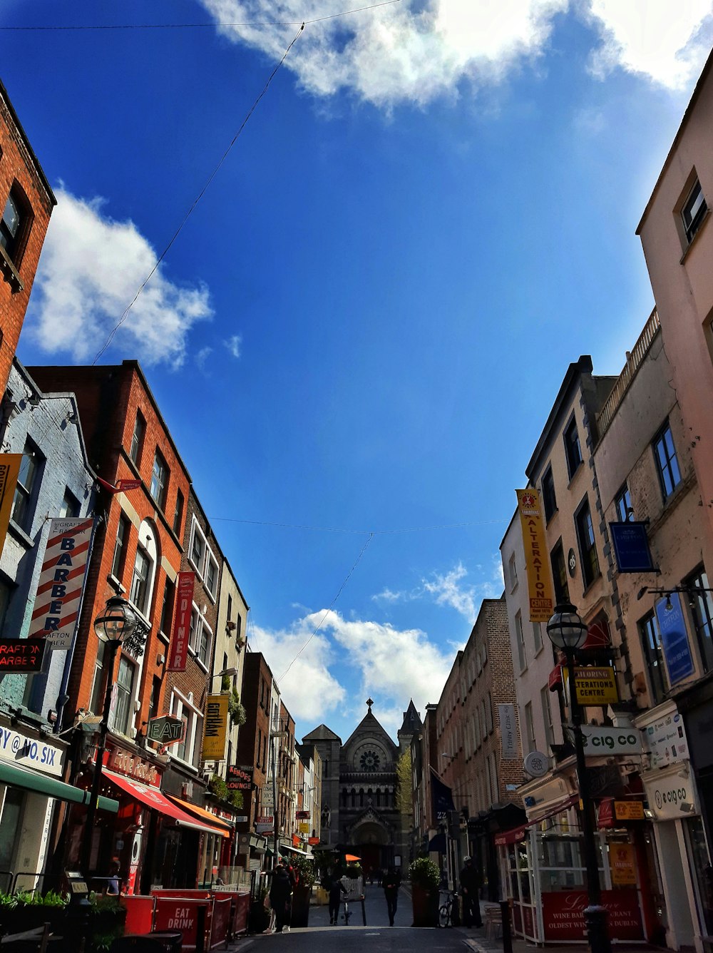 a street with buildings on both sides